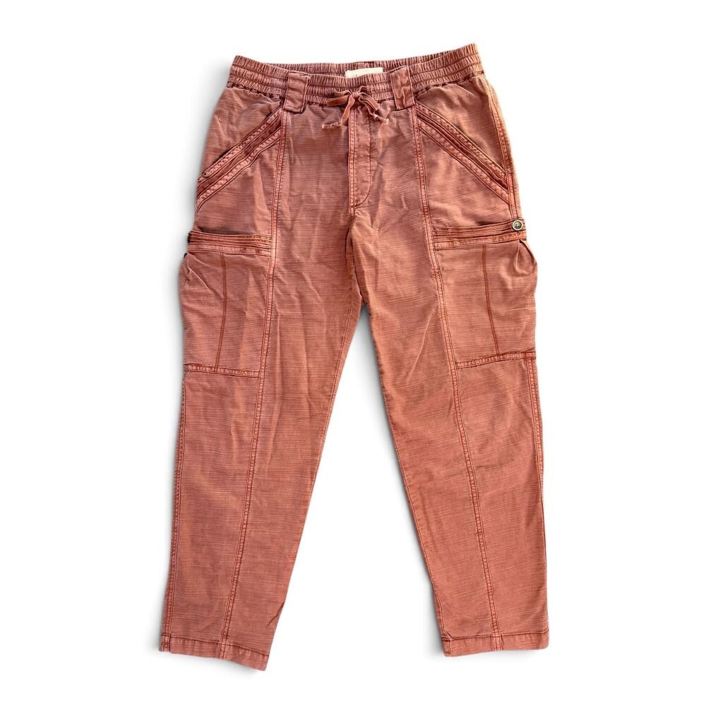 By Anthropologie Utility Cargo Pants 27 Rust Drawstring Boho Workwear Fall